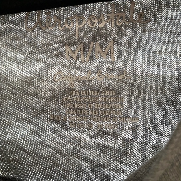 Grey Color Block Aeropostale Tee Shirt - Picture 4 of 4